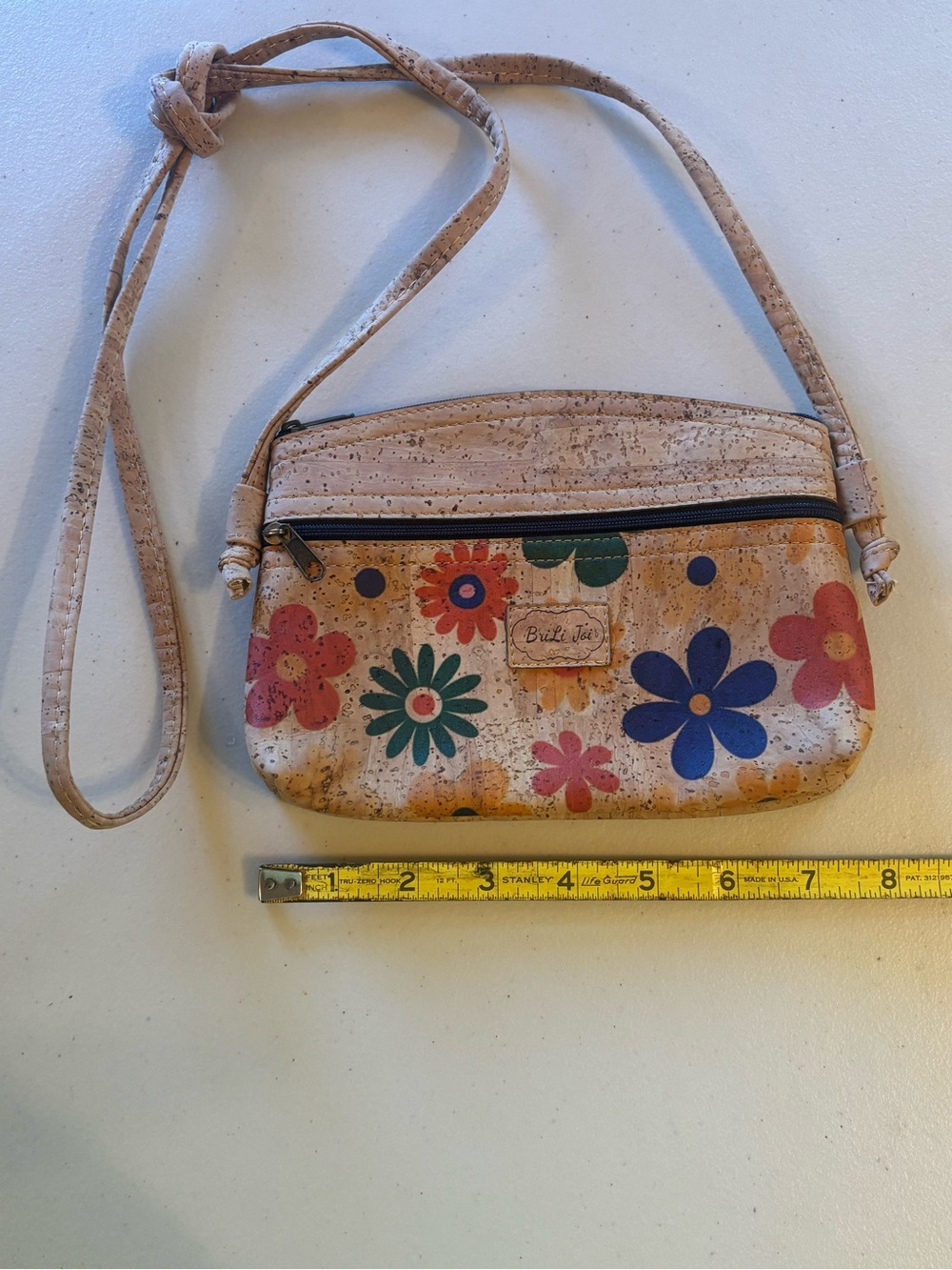 Bri Li Joi Floral Crafted Cork Crossbody Bag - Picture 4 of 5